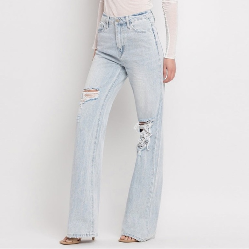 VERVET BY FLYING MONKEY Light Blue Flare Jeans